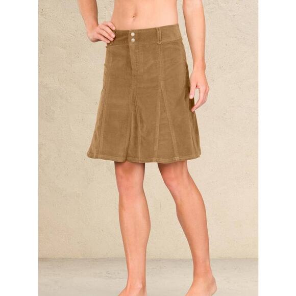 Athleta Whenever Cord Skirt Velvet Old Gold Mustard A Line Corduroy Mini Skirt 0 - Picture 1 of 12